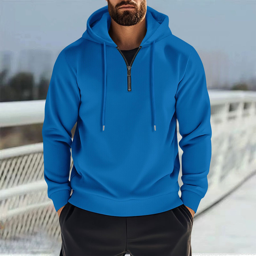 Men's functional sweater with practical zipper and sporty design Lisslune