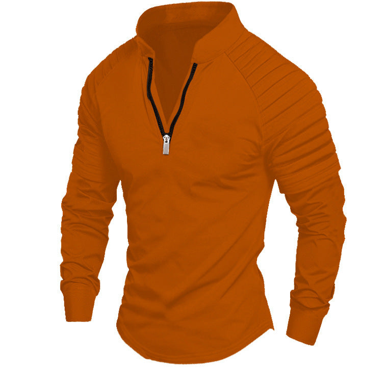 Men's sporty zip pullover with stylish accents Lisslune