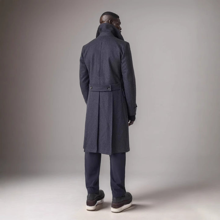 Men's elegant, long double fur coat Lisslune