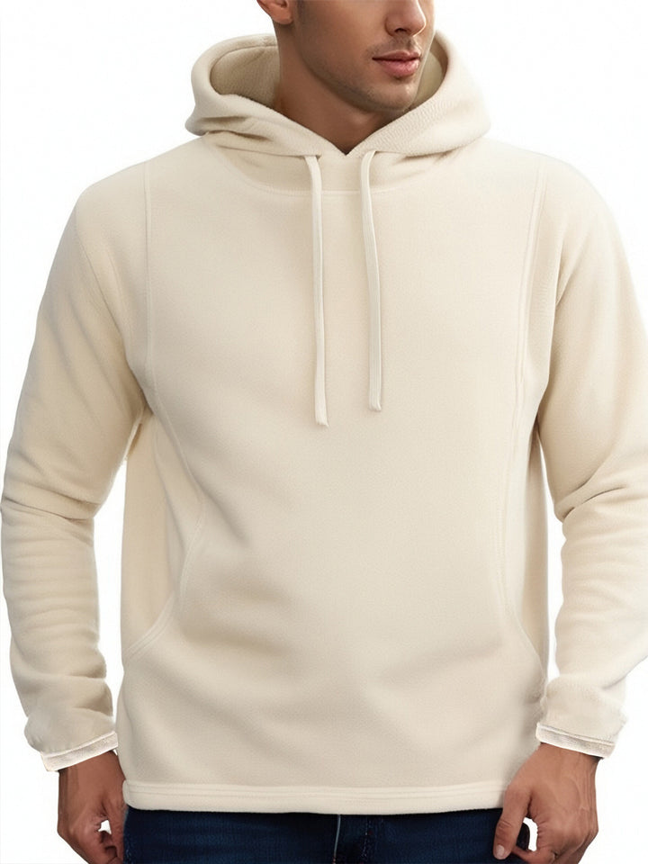 Men's fleece hoodie with fashionable cut and side zippers Lisslune