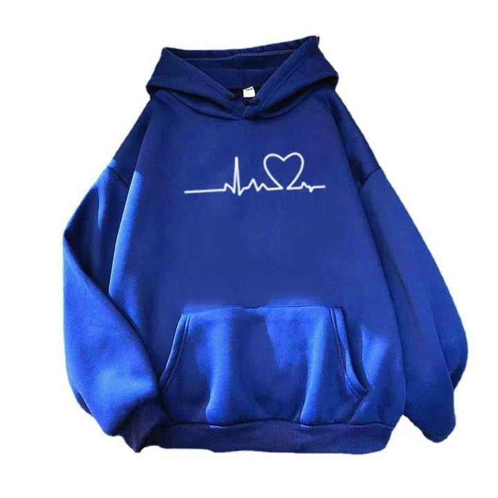 women's hoodie with heartbeat design Lisslune
