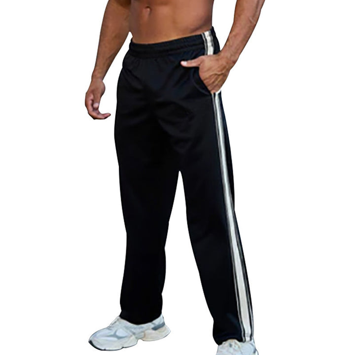 Men's sporty training pants with side contrast elements Lisslune