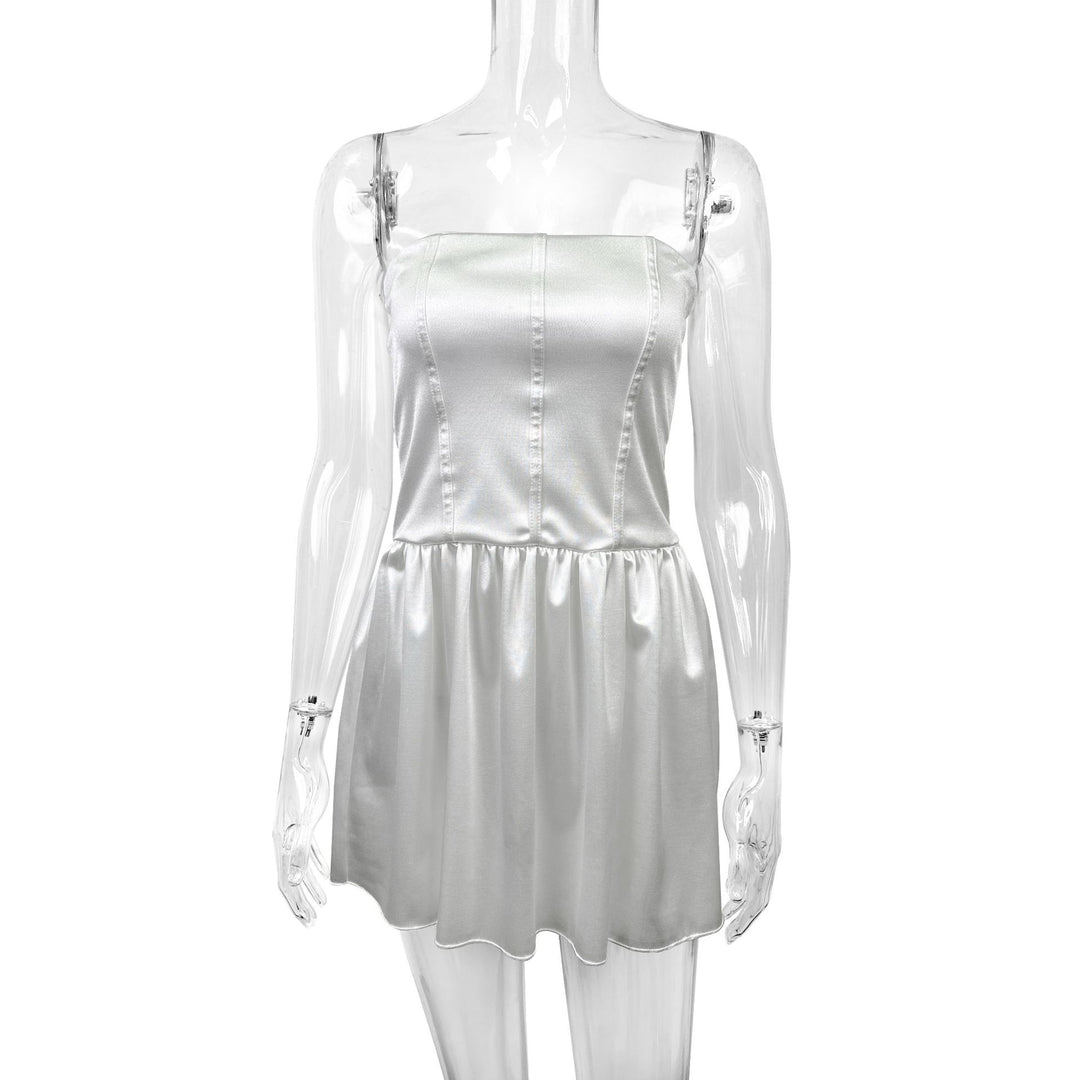 Damen Abendkleid mit tailliertem Oberteil und fließendem Rock Lisslune