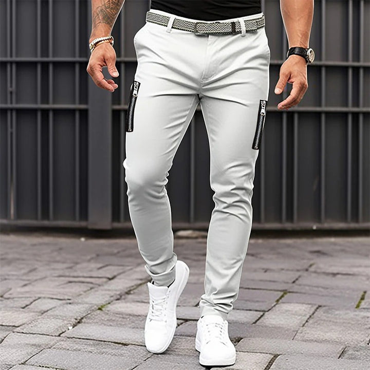 Men's fashionable Slim-Fit pants with zipper pockets Lisslune