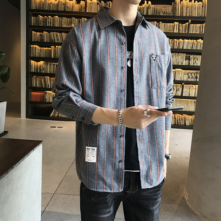 Men's modern plaid overshirt Lisslune