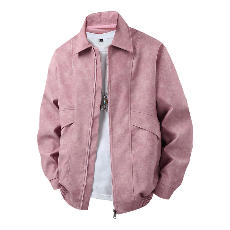 Men's transition jacket in a casual vintage style with side pockets and elastic cuffs Lisslune