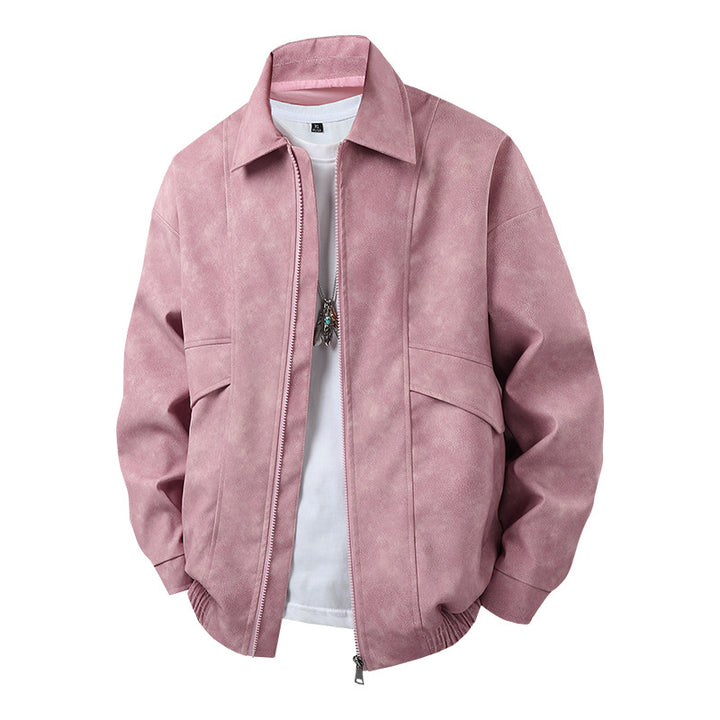 Men's transition jacket in a casual vintage style with side pockets and elastic cuffs Lisslune