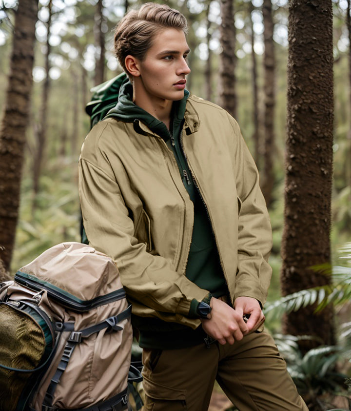 Men's casual outdoor jacket with practical pockets and breathable inner lining Lisslune