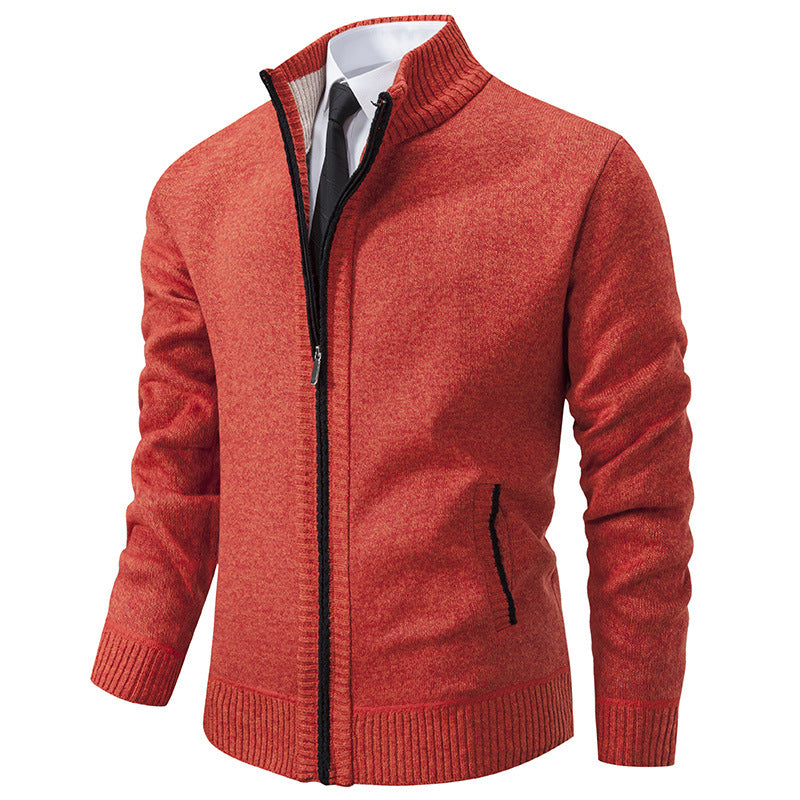 Men's sports cardigan with stand-up collar and zipper Lisslune