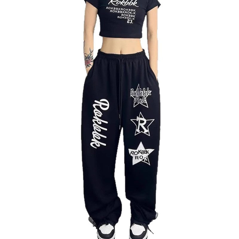 Women Chic Leisure Pants with Eye-Catching Graphics Lisslune