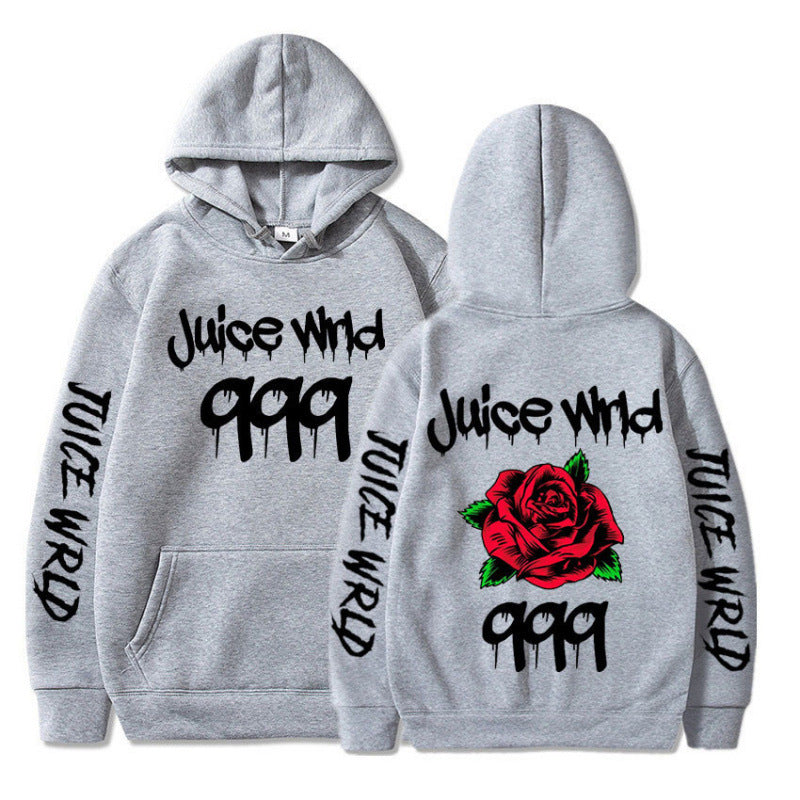 Women’s hoodie with striking graphic design and romantic rose motif Lisslune