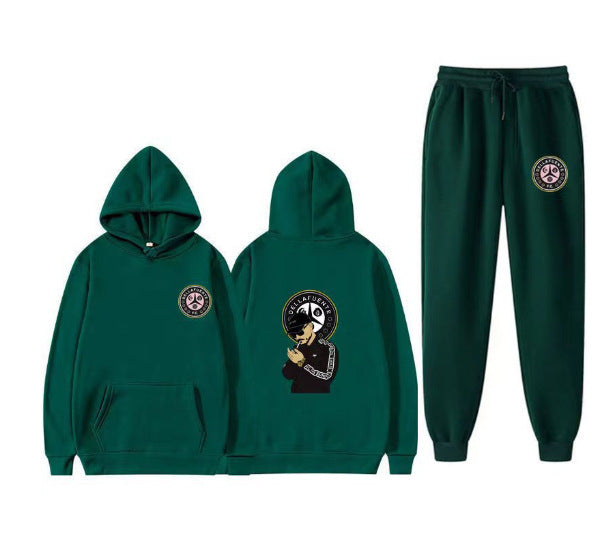 Women's set of hoodie and jogging pants with unique print Lisslune
