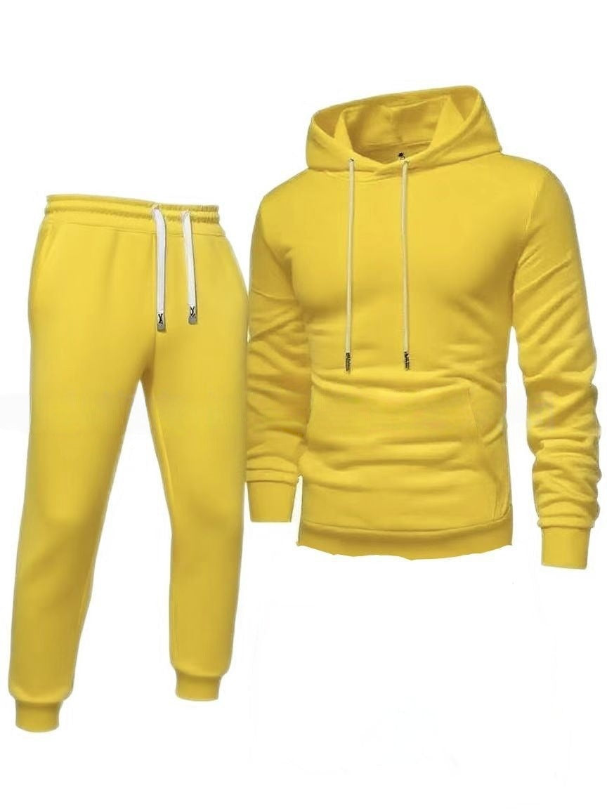 Men's Sporty Sweat Set with Elastic Waistband and Practical Pockets Lisslune
