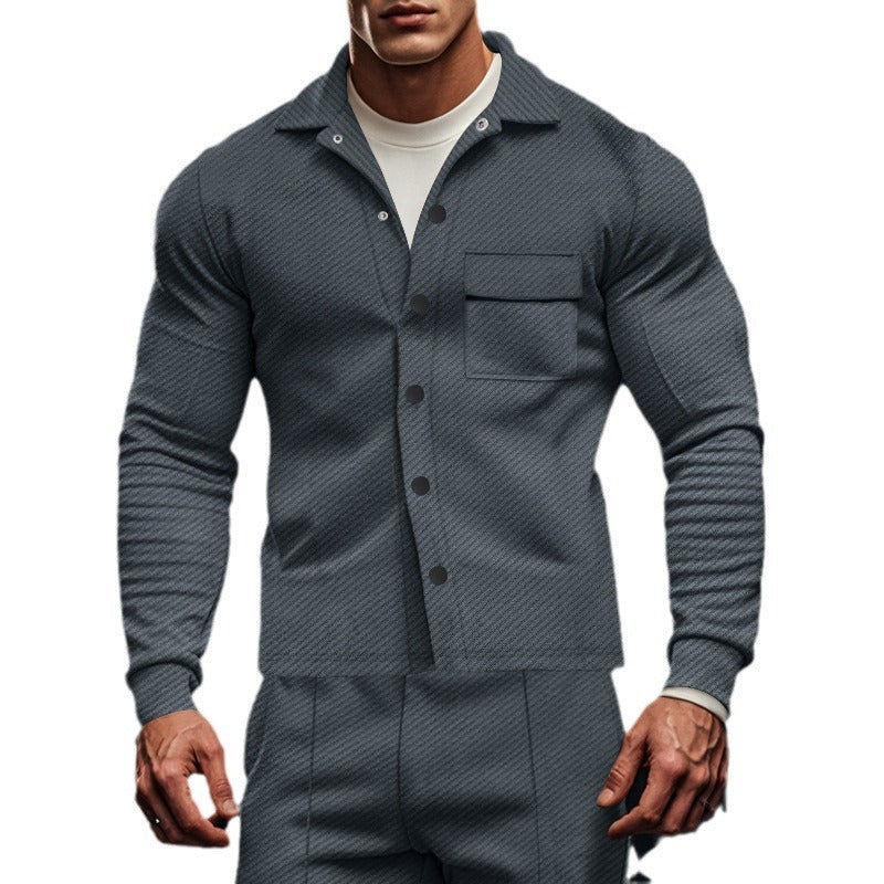 Men's men's jacket made of comfortable fabric with modern button details and chest pocket Lisslune
