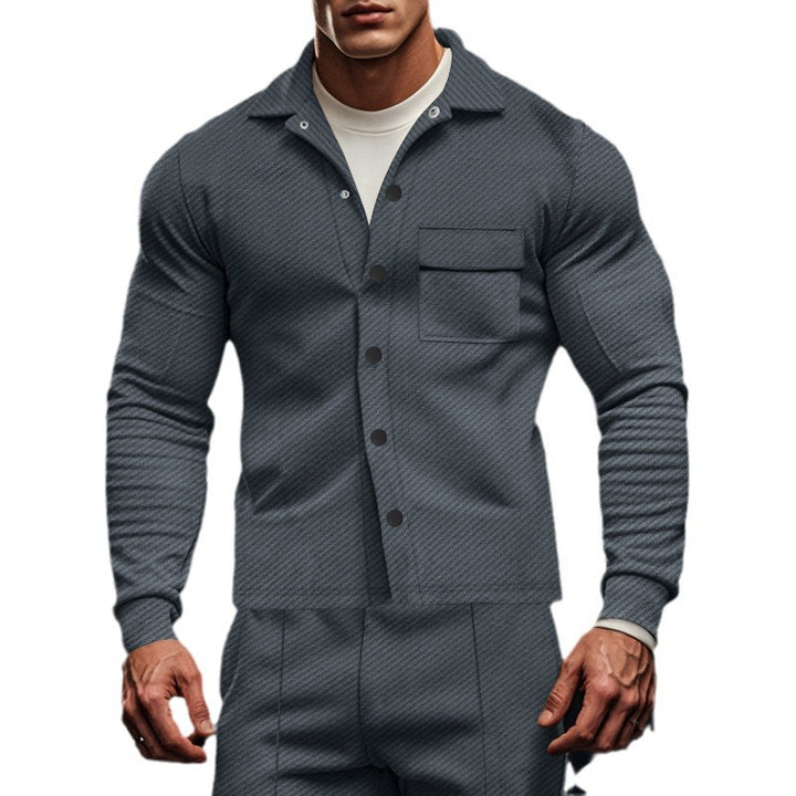 Men's men's jacket made of comfortable fabric with modern button details and chest pocket Lisslune