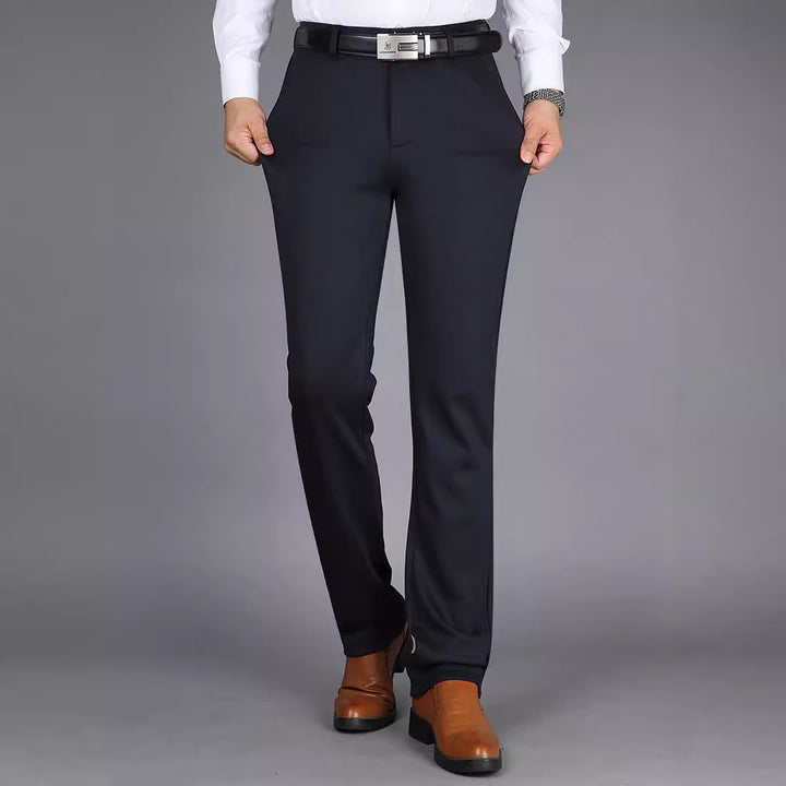 Men's business trousers with elegant fabric pattern and practical pockets Lisslune