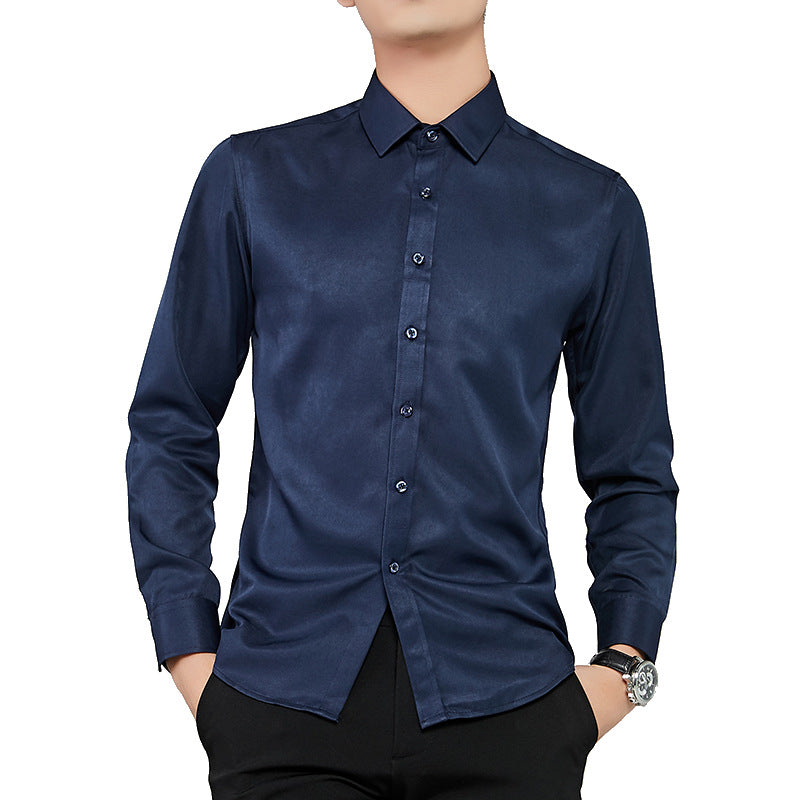 Men's elegant long-sleeve blouse with modern cut Lisslune