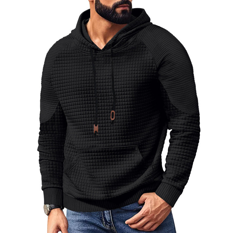 Men's hoodie with textured surface and practical pockets Lisslune