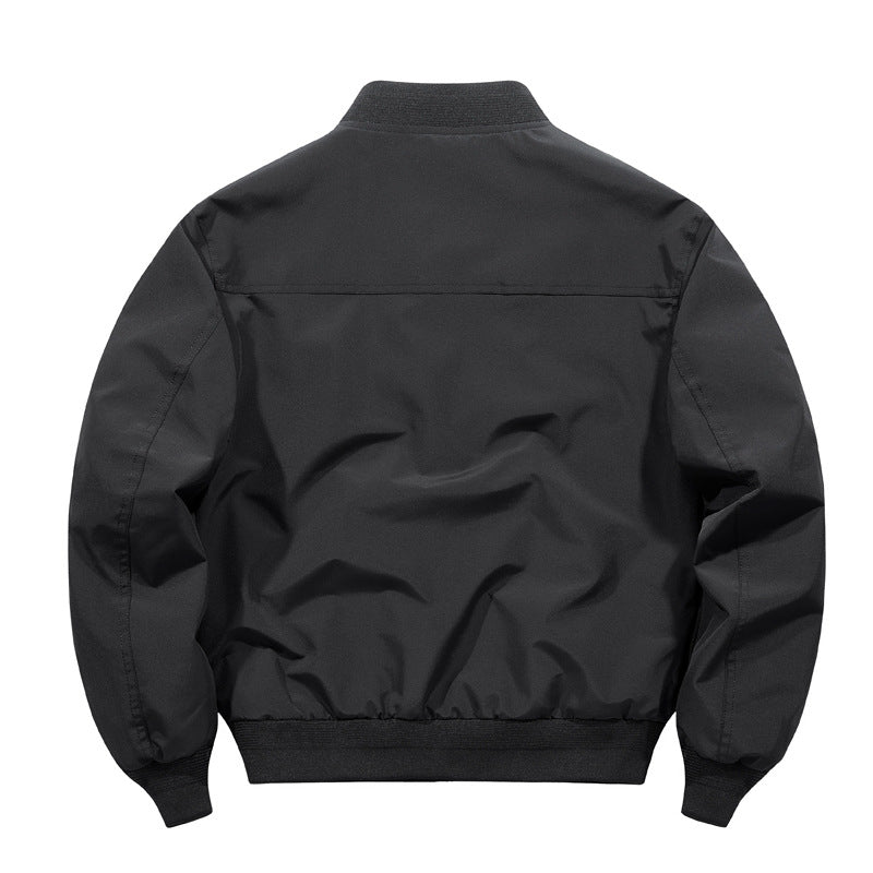 Men's Leisure Jacket with Utility Pockets and Elastic Cuffs Lisslune