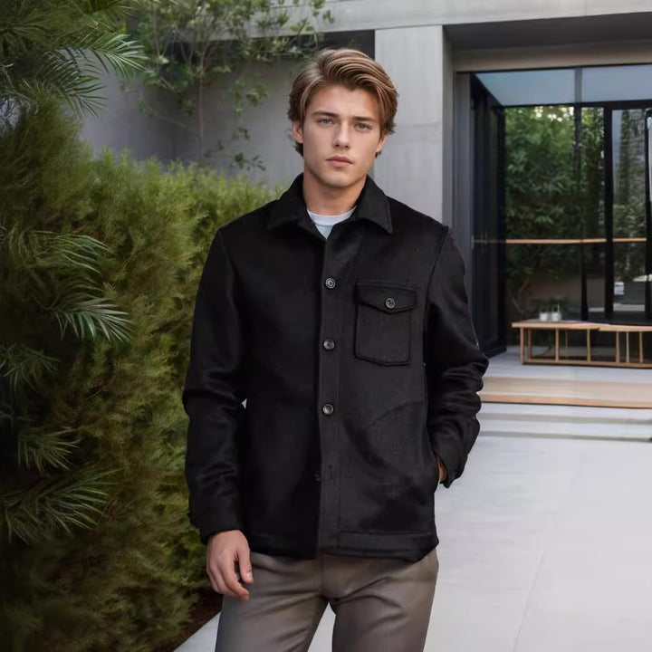 Men's elegant bouclé jacket with practical pockets Lisslune