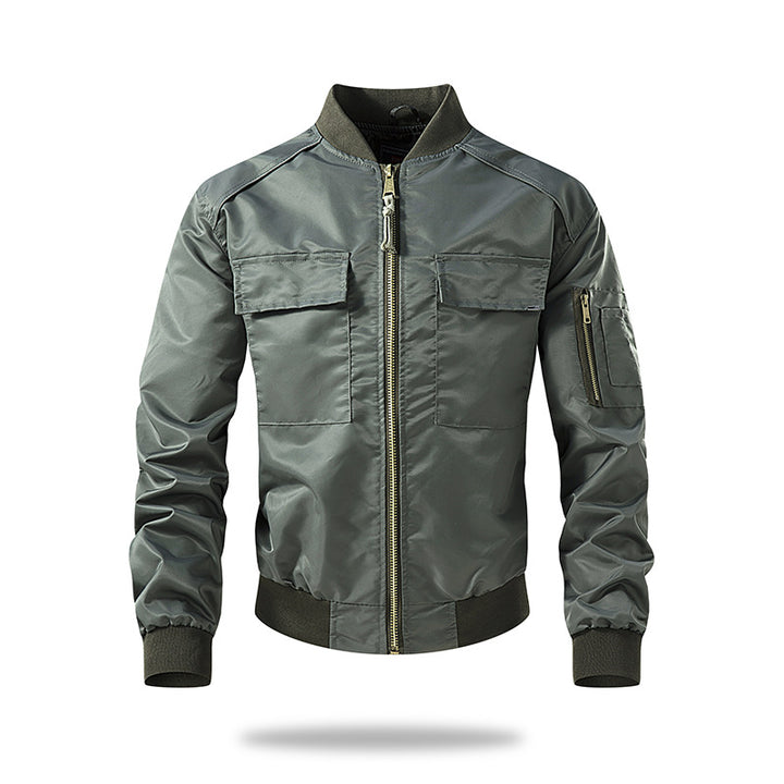 Men's Bomber Jacket with Practical Pockets and Breathable Material Lisslune