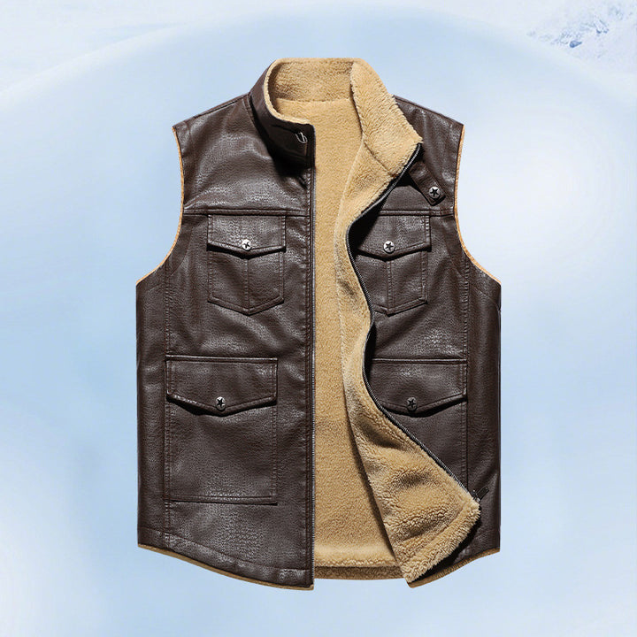 Men's cozy lambskin vest Lisslune