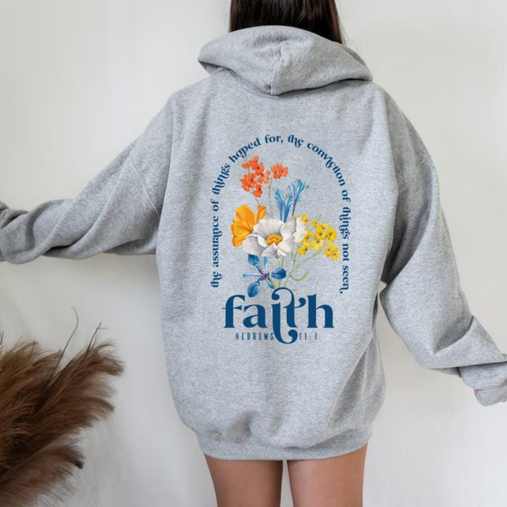 Women’s hoodie with floral lettering and inspiring design Lisslune