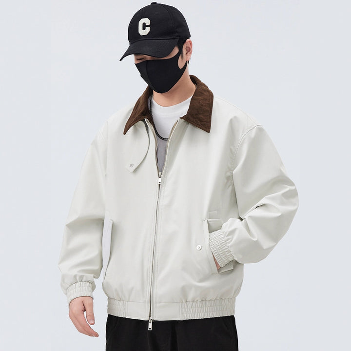 Men's Trendy Leisure Jacket with Contrasting Collar Lisslune