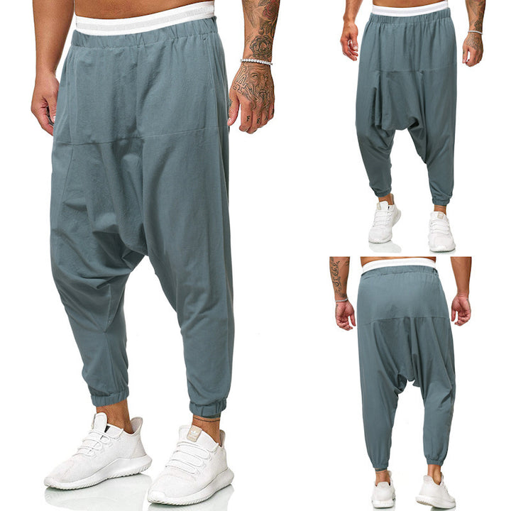 Men's casual and comfortable harem pants made of breathable cotton Lisslune
