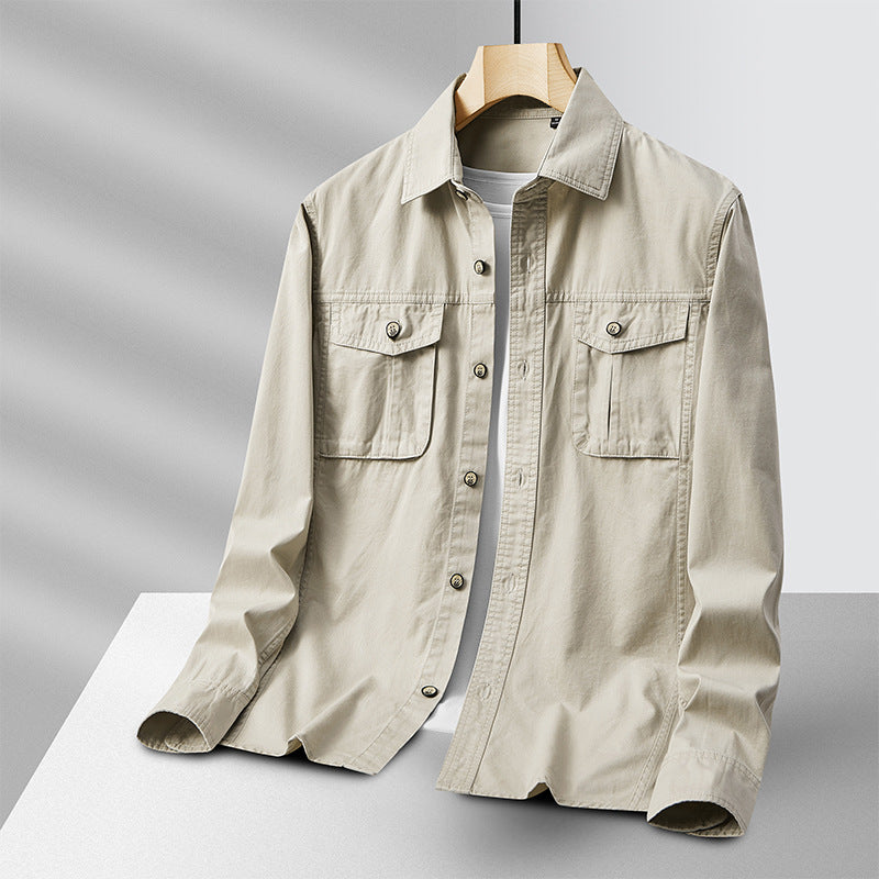 Men's Casual Shirt with Functional Breast Pockets Lisslune