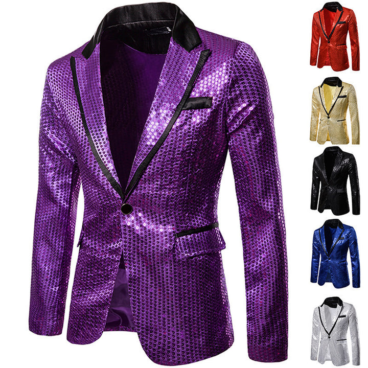Men's glittering sequin blazer Lisslune