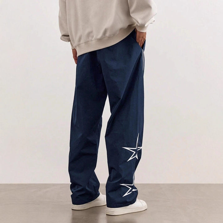 Men's Comfortable Casual Pants with Side Contrast Stripes Lisslune