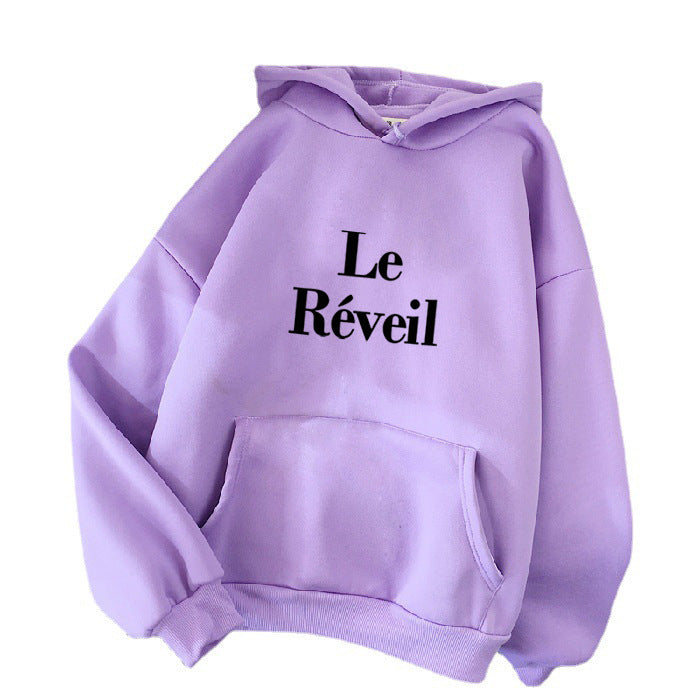 Ladies hoodie with stylish lettering Lisslune