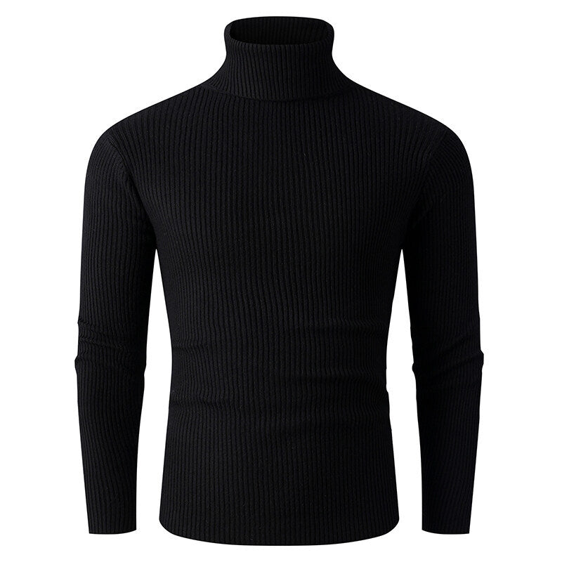 Men's ribbed knit turtleneck sweater Lisslune