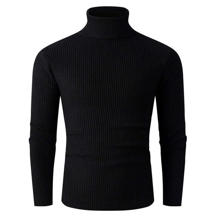 Men's ribbed knit turtleneck sweater Lisslune