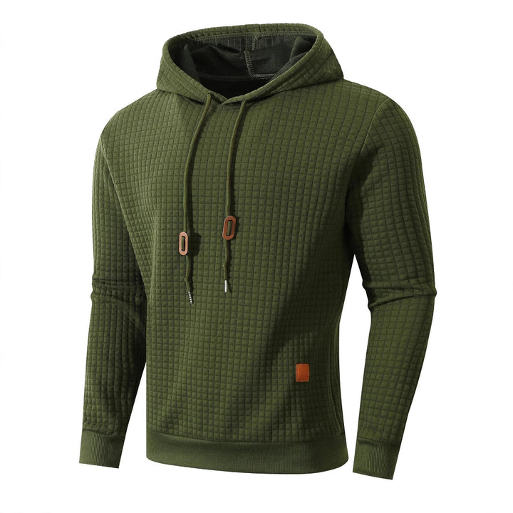 Men's comfortable hoodie with textured design and practical drawstring Lisslune