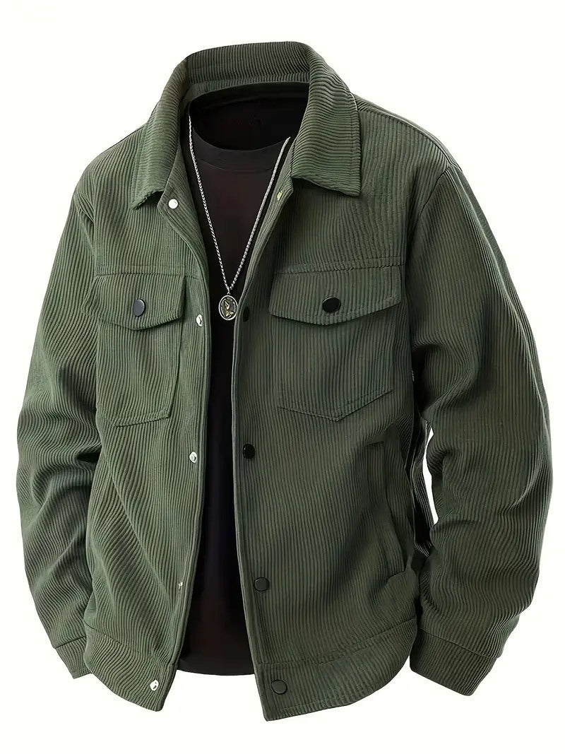 Men's structured top jacket with practical pockets Lisslune