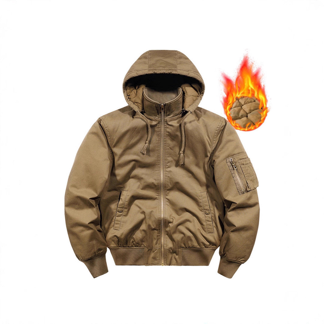Men's winter jacket with removable hood Lisslune
