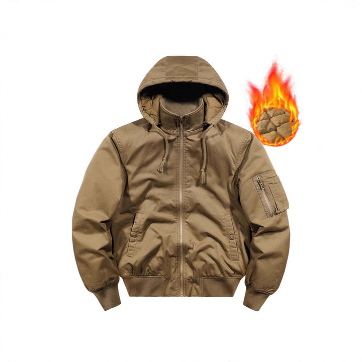 Men's winter jacket with removable hood Lisslune