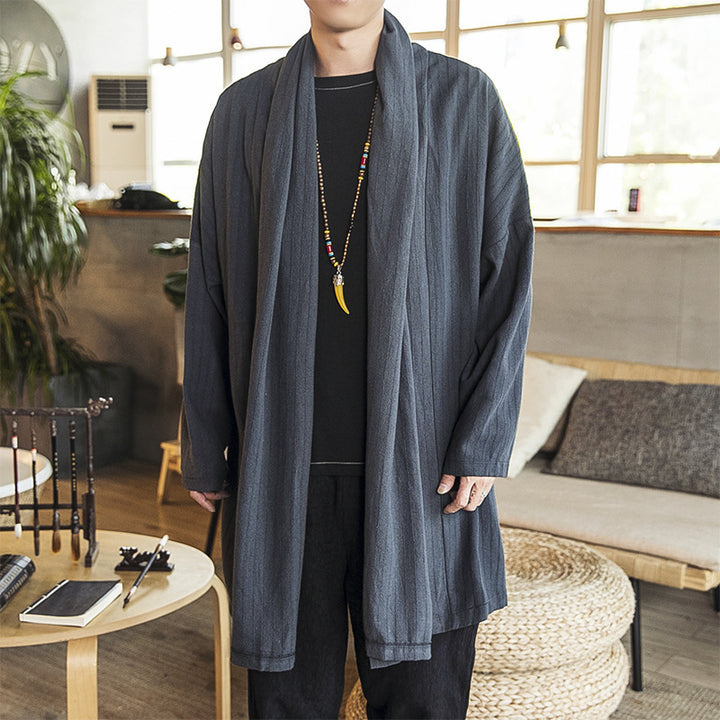 Men's casual kimono jacket with elegant cut and soft fabric Lisslune