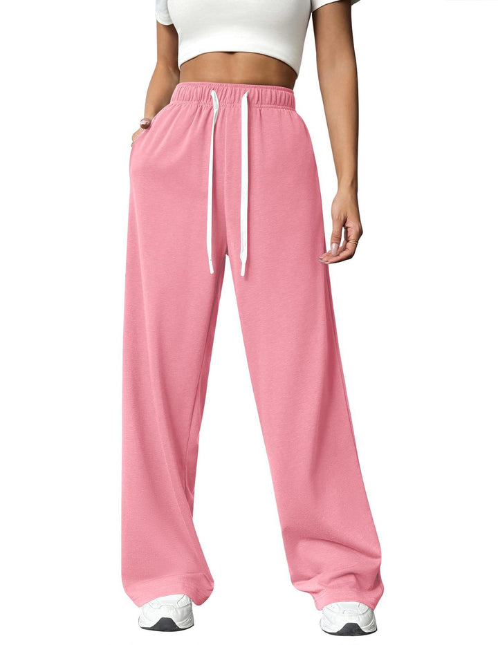 Women Comfortable Loose-Fitting Leisure Pants with Elastic Waist Lisslune