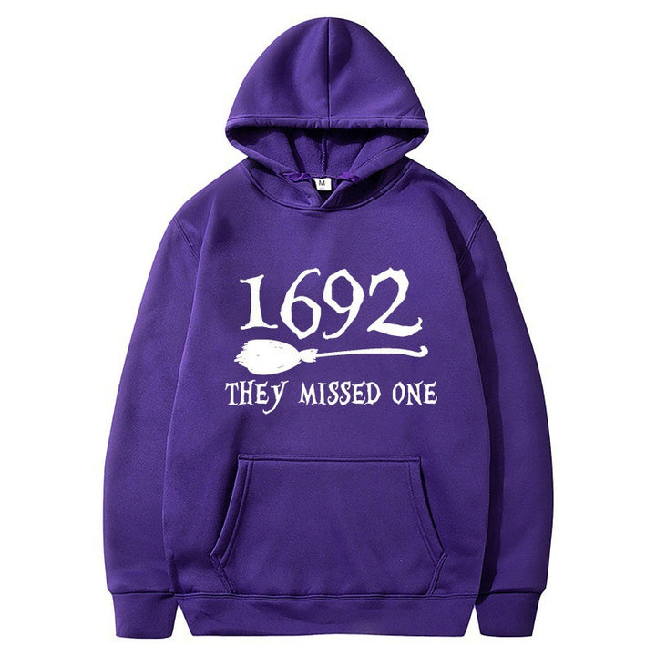 Women’s hooded sweatshirt with creative Halloween motif and loose fit Lisslune