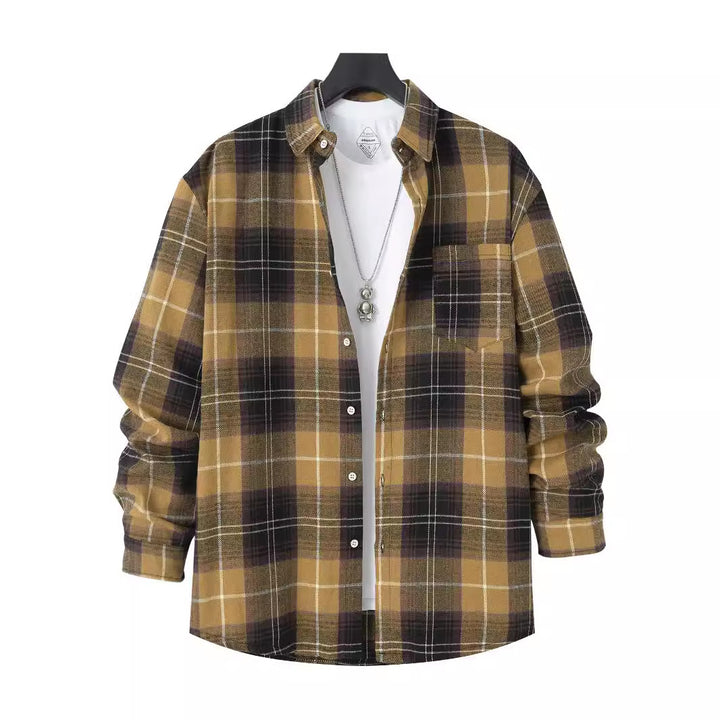 Men's Checked Shirt Jacket Lisslune
