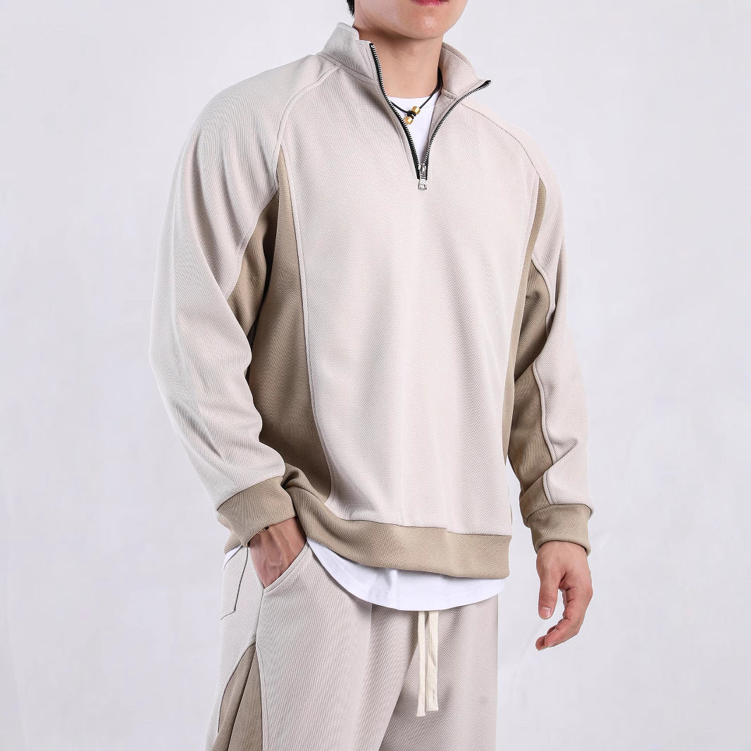Men's functional sweater with half zipper and breathable inserts Lisslune