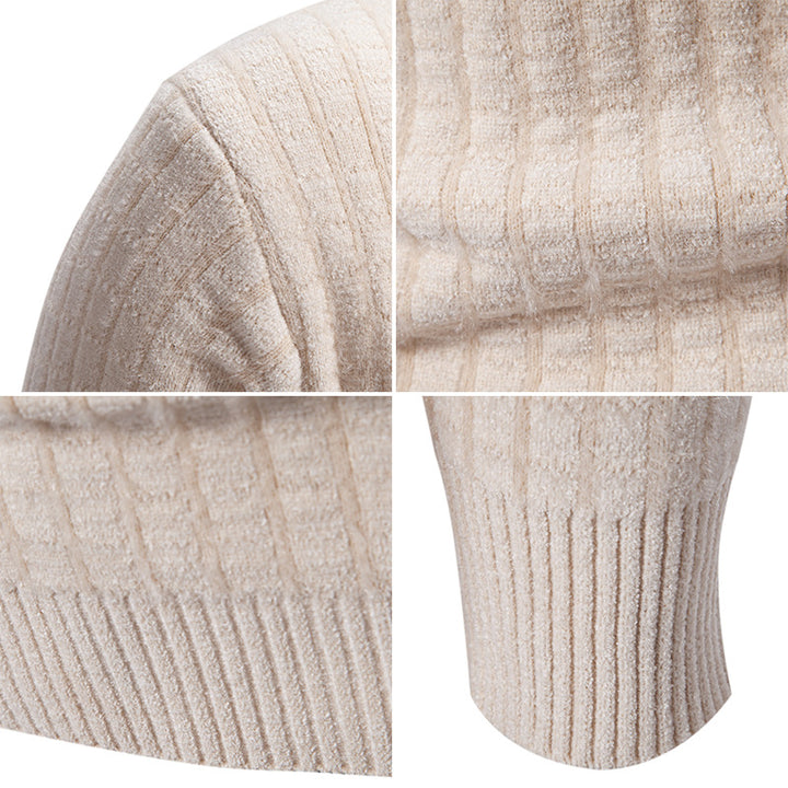 Men's fine knit sweater with textured design Lisslune