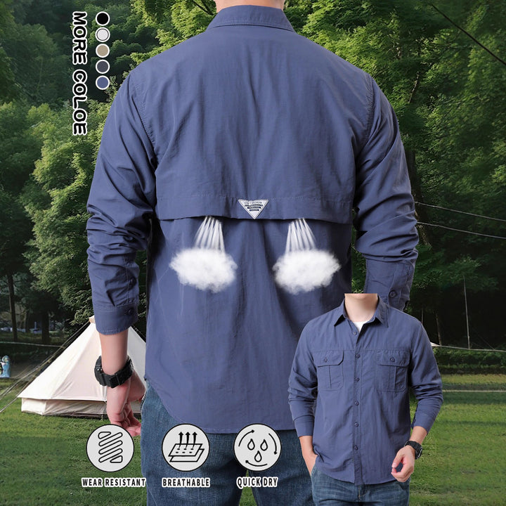 Men's ergonomic outdoor shirt with breathable properties and quick-drying material Lisslune