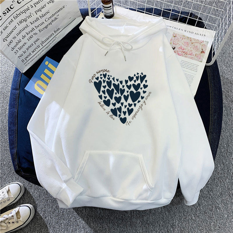 Women's hoodie with creative heart design Lisslune