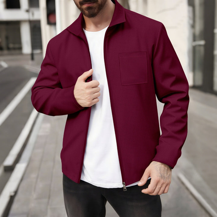 Men's casual jacket with modern design and practical chest pocket Lisslune