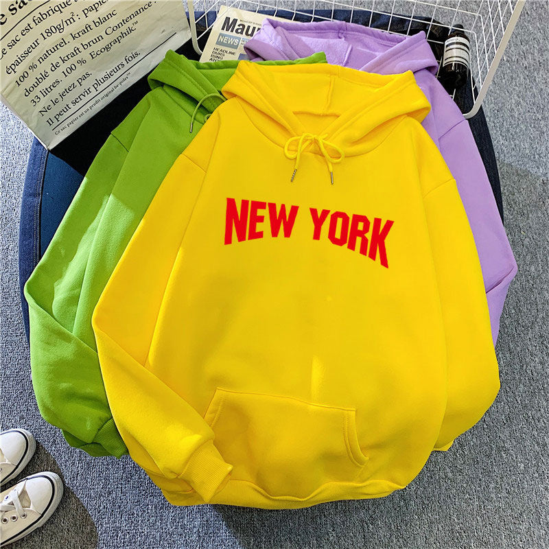 Women's hoodie with stylish New York design Lisslune