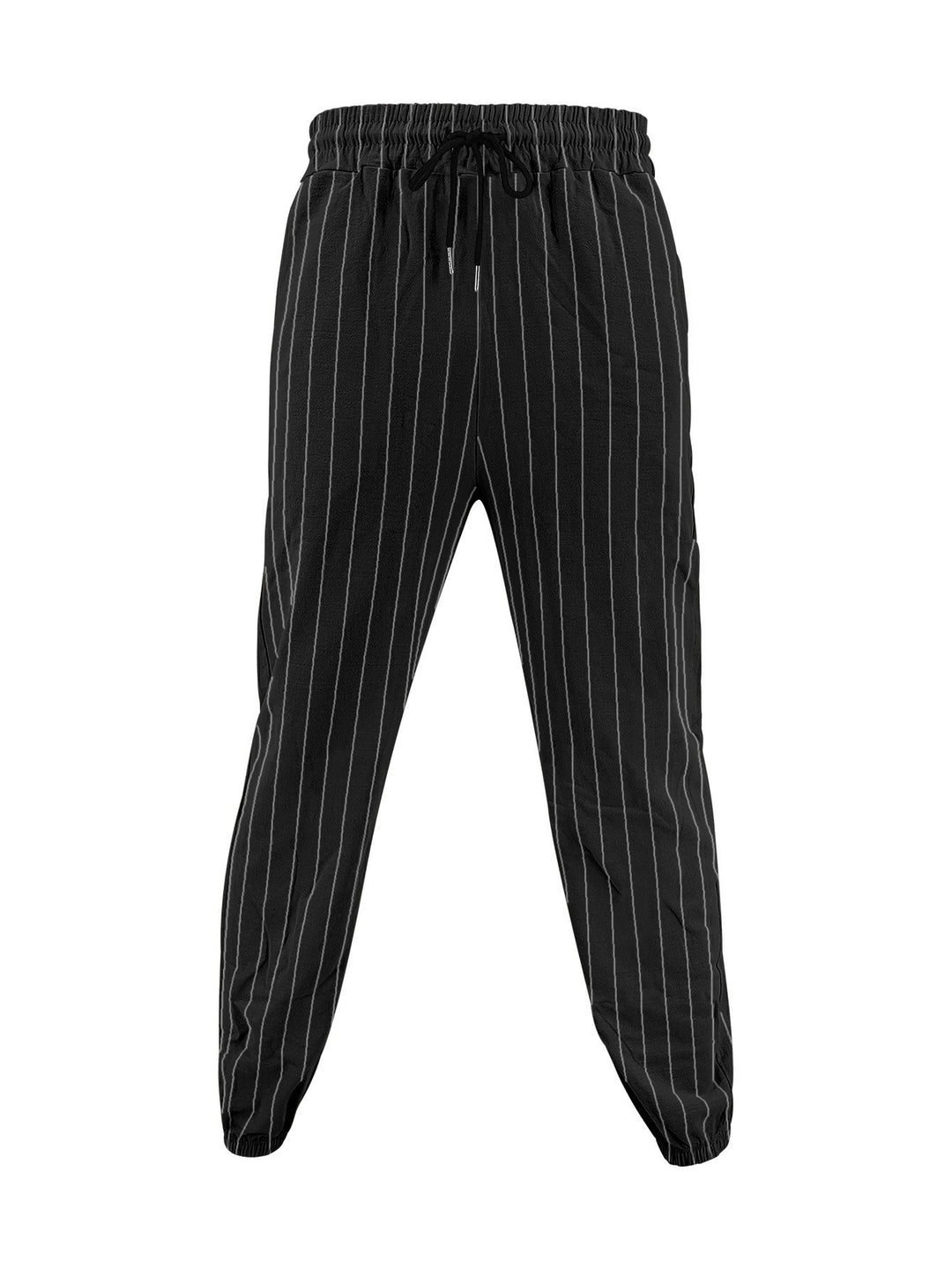 Men's elegant leisure pants with elastic waistband and side stripes Lisslune